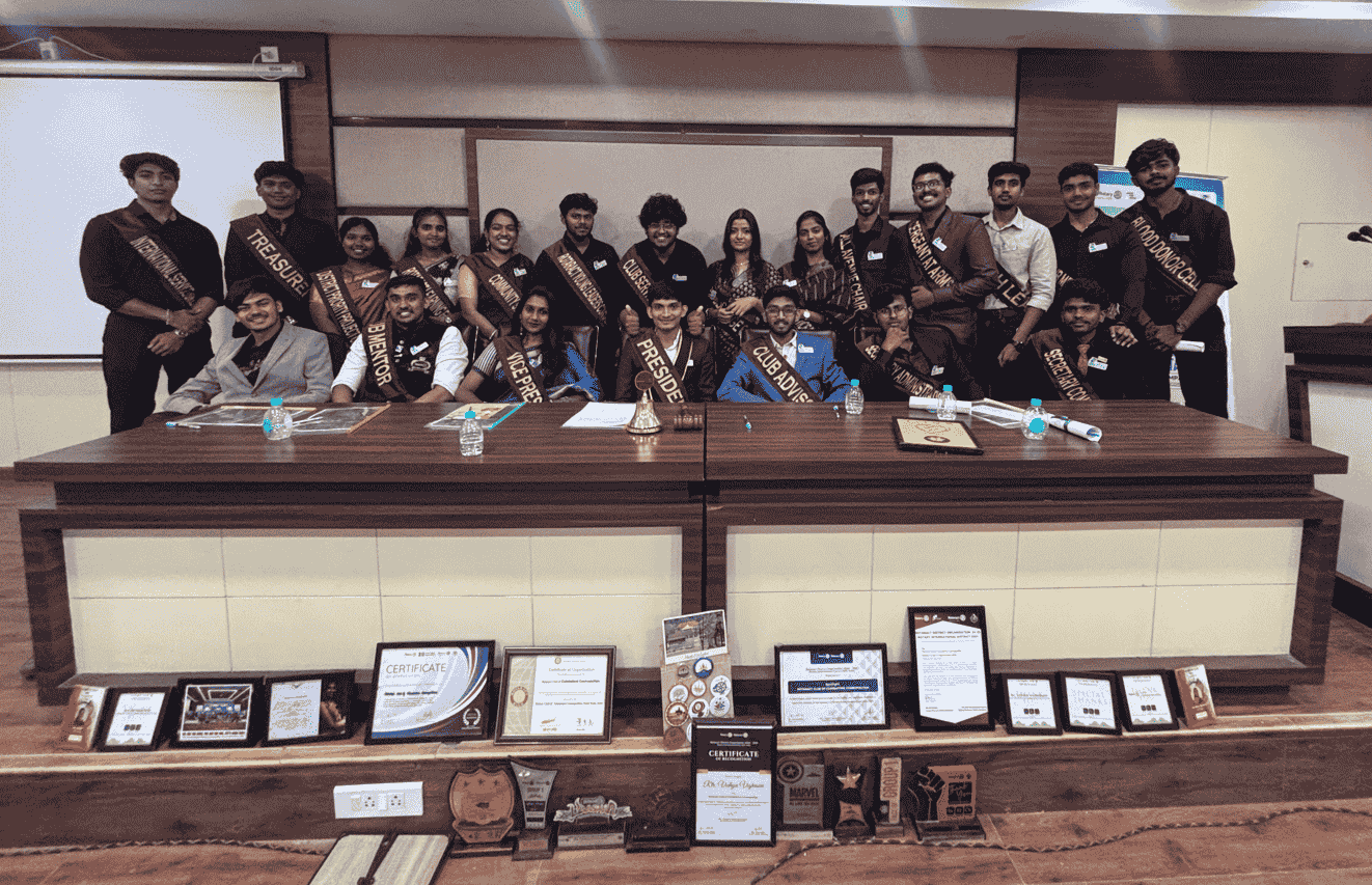 Members of the Rotaract Club of Coimbatore Cosmopolitan